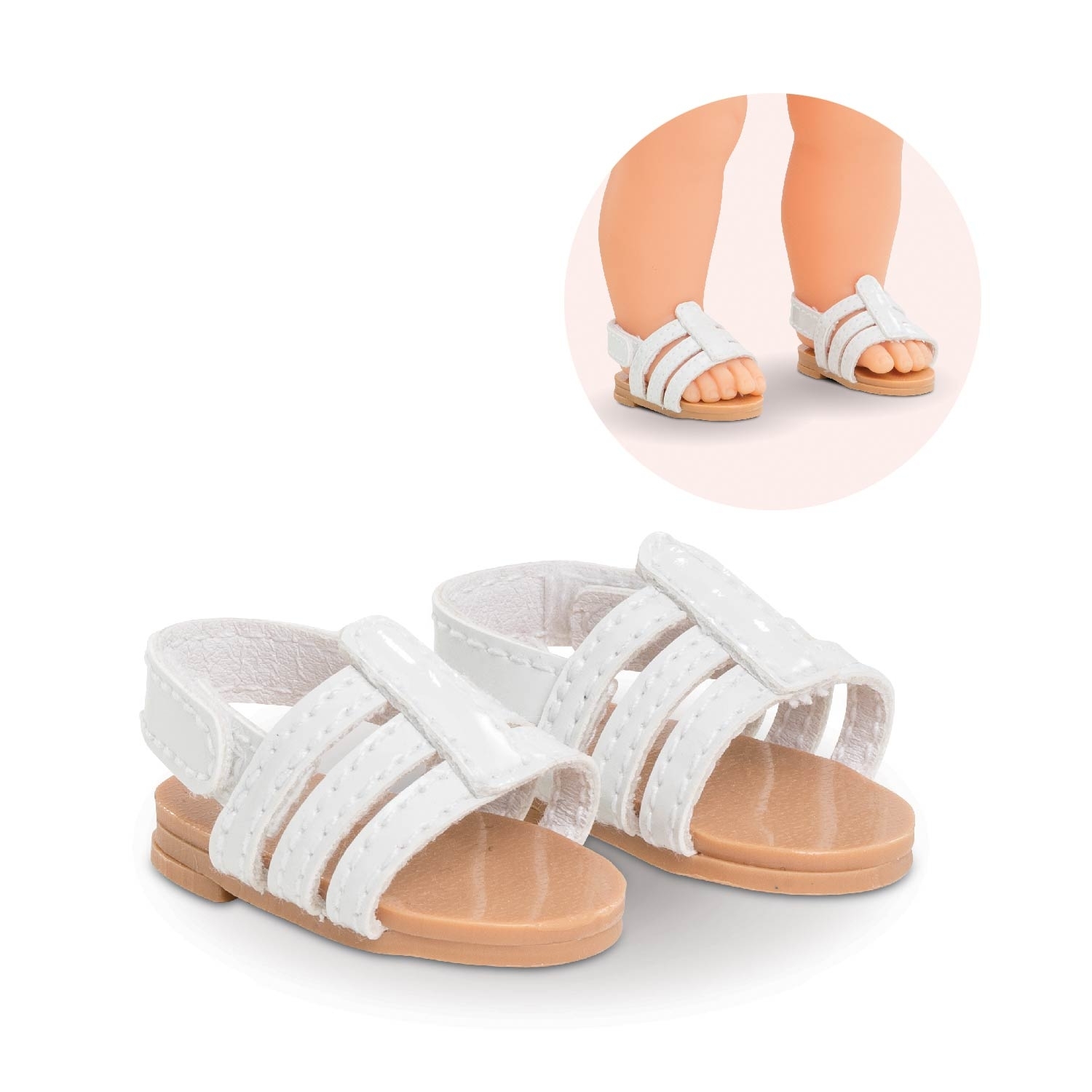 mug doolhof puzzel Witte sandaaltjes, Corolle sandaaltjes, zomerse poppenschoentjes